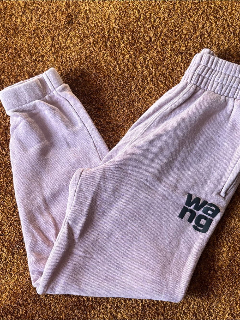 Alexander Wang Light Baby Pink Joggers with Logo